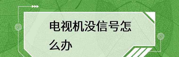 解决电视机信号输入问题的有效方法（如何优化电视信号输入以获得更好的观看体验）