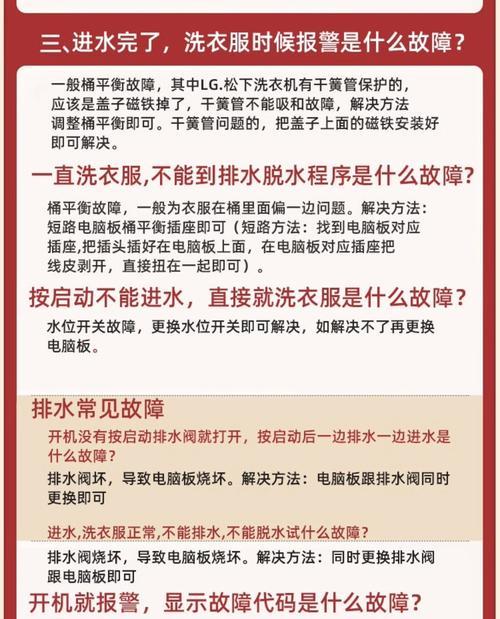 如何检测洗衣机主板的电路问题（掌握简易方法，快速判断故障）