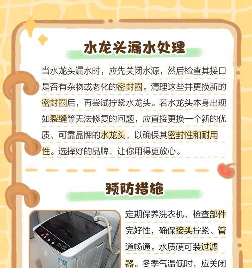 洗衣机漏水问题的原因和解决方法（洗衣机漏水的常见原因及如何解决）