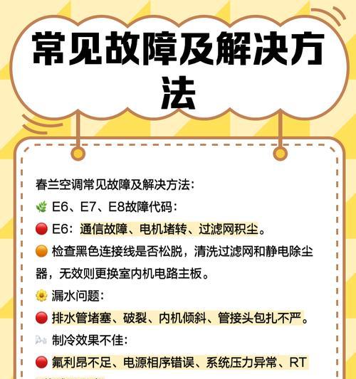 春兰变频空调E7故障原因及解决方法（了解春兰变频空调E7故障的意义及如何解决）