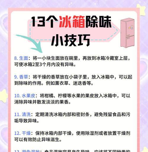 如何去除冰箱蛋坏了的异味（简单实用的清除异味方法）