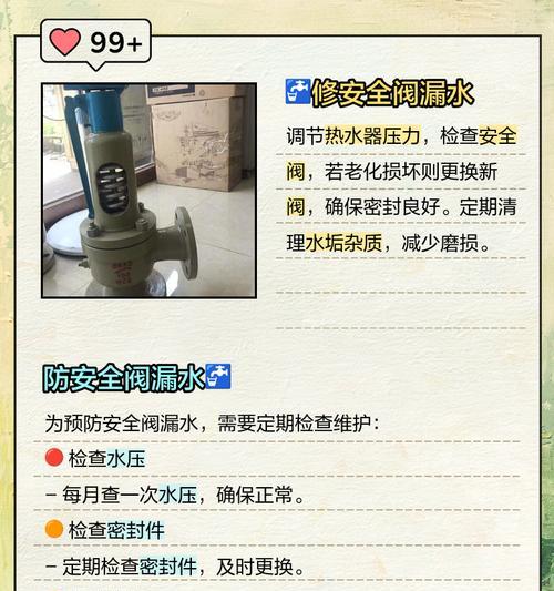 热水器漏水安全阀处理方法（如何安全地应对热水器漏水问题）